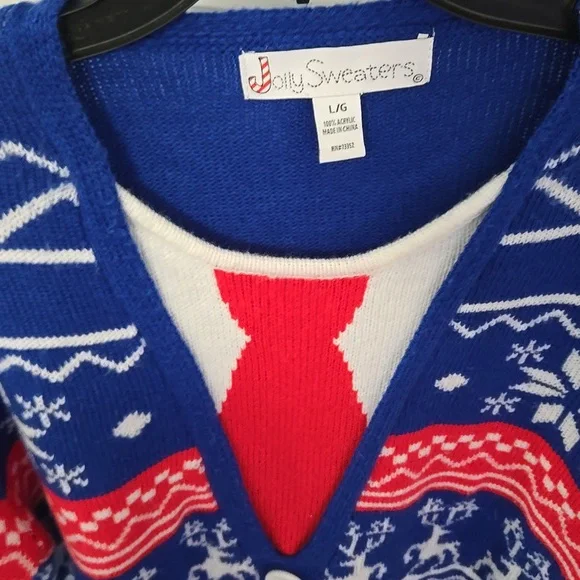 Blue and Red Christmas Sweater - Picture 6 of 13